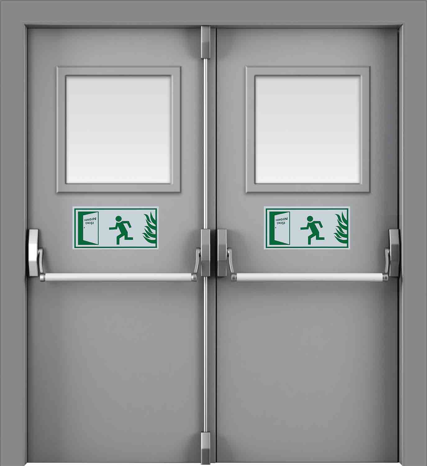 Fire door with panic bar resistant to 120 minutes