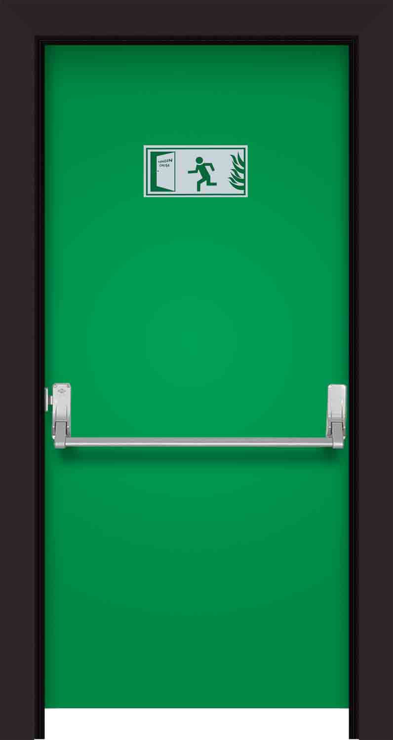 Yeşil Renkli Panik Barlı Kapı, MRT 9907
