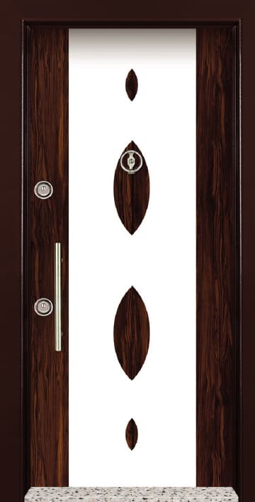 White Brown Steel Door Price