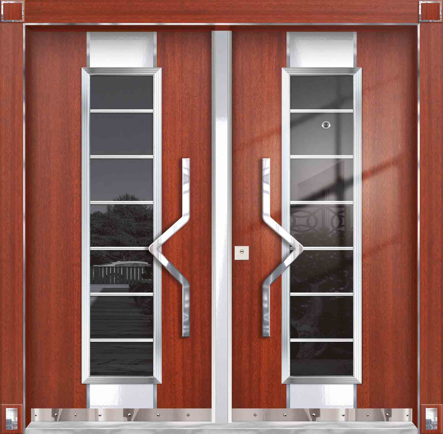 double leaf steel door