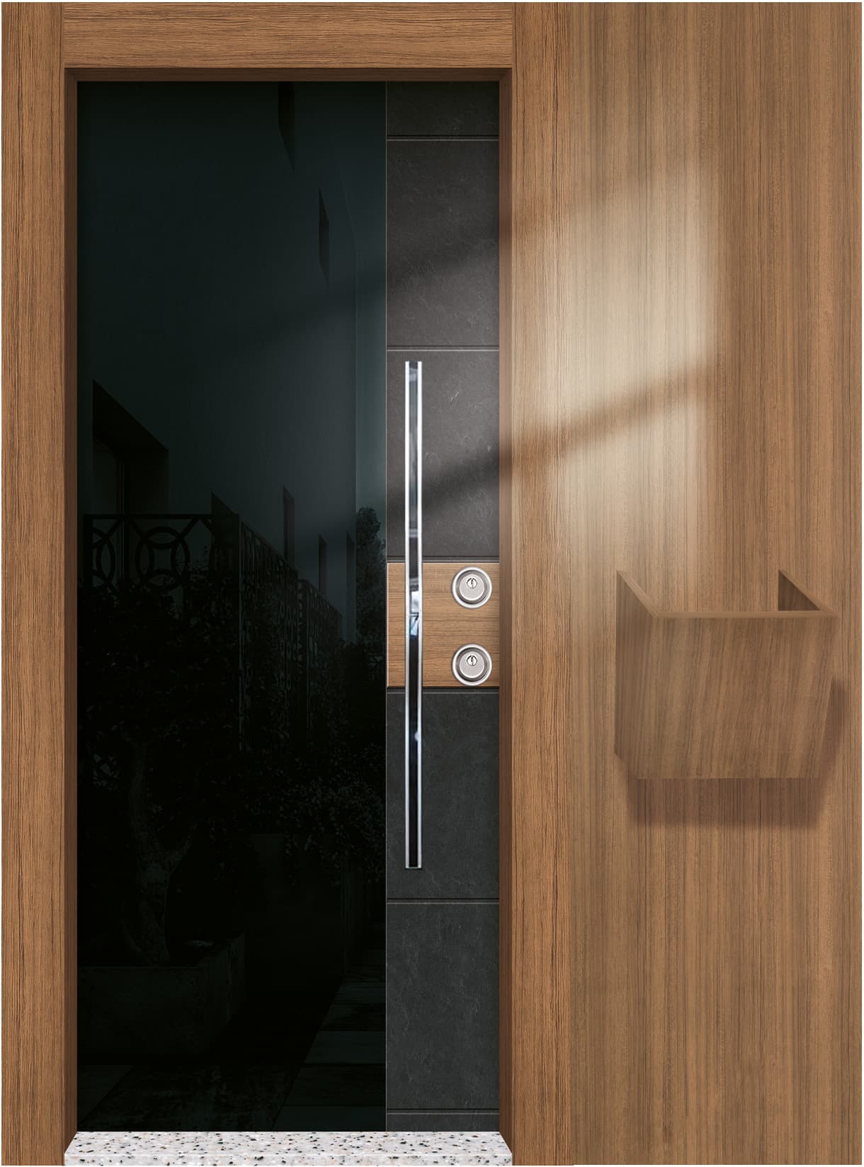 Modern Apartment Entrance Door BRG-1201