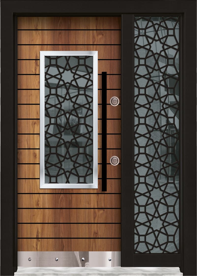 Steel Door Glass Villa Model