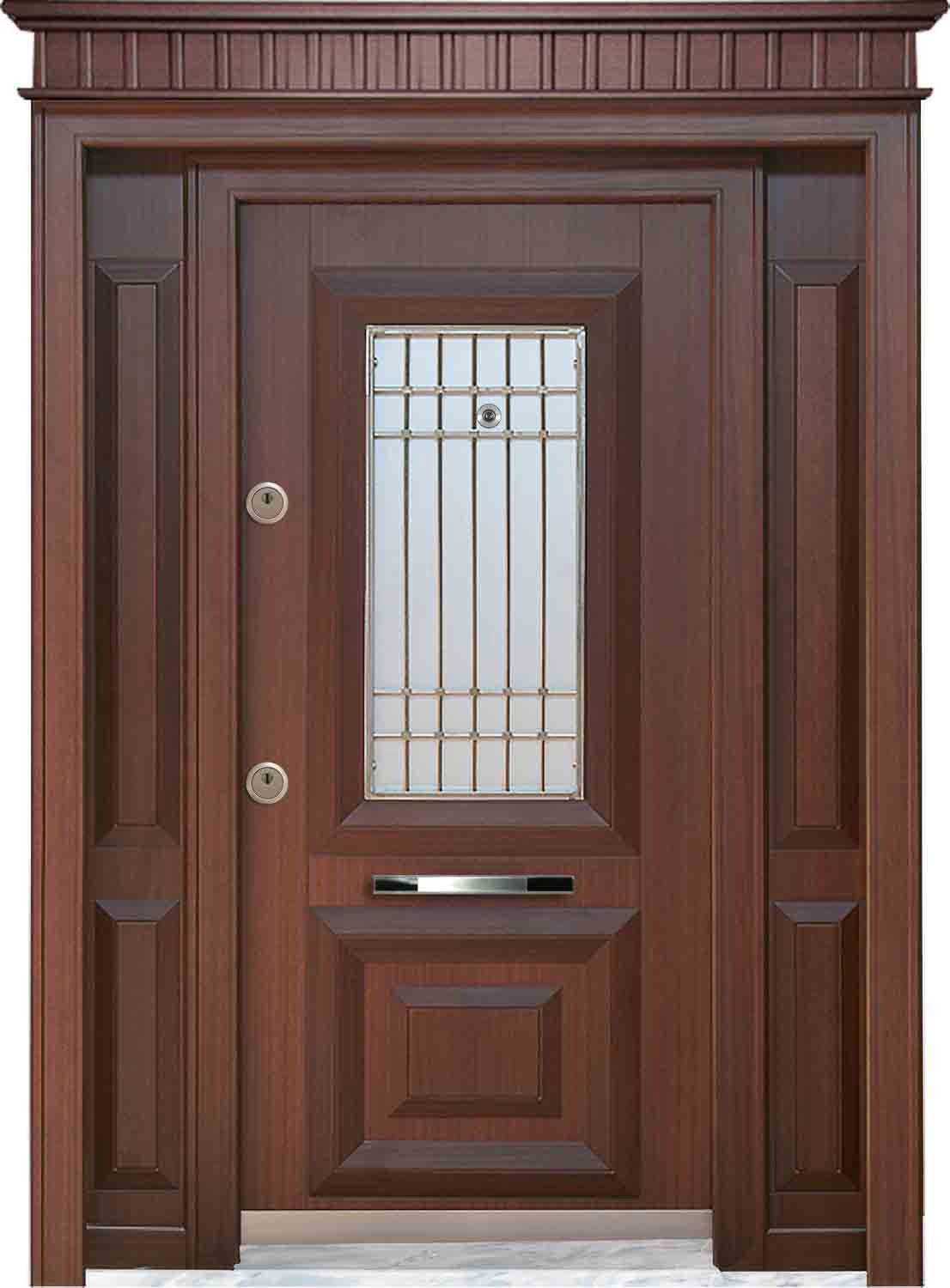 Wood Veneer Building Entrance Door