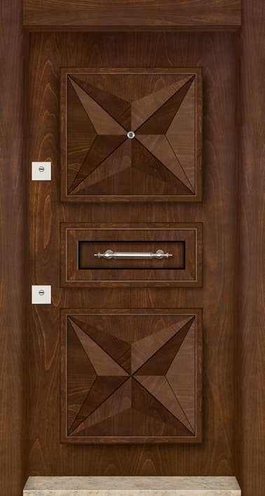 walnut color steel door -BRG-115