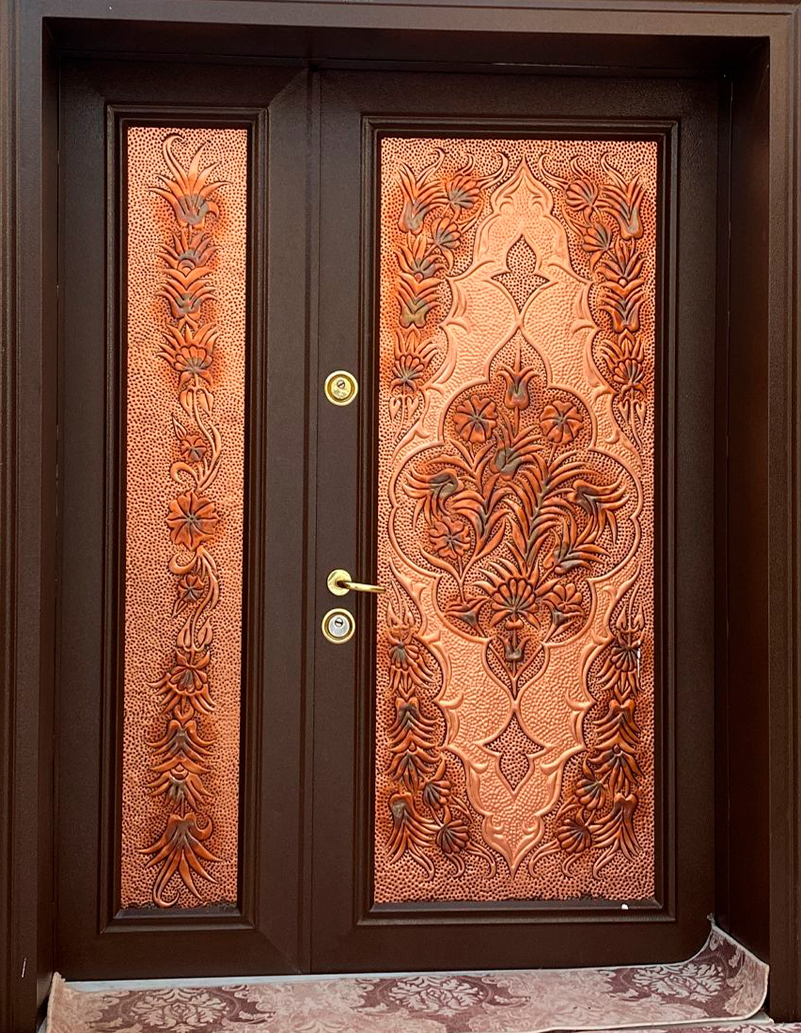 Modern Patterned Bronze Mosque Door