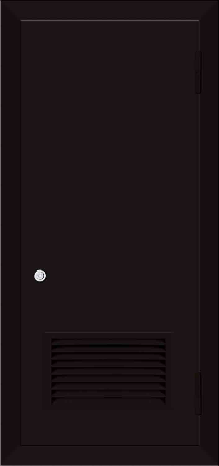 black emergency exit door