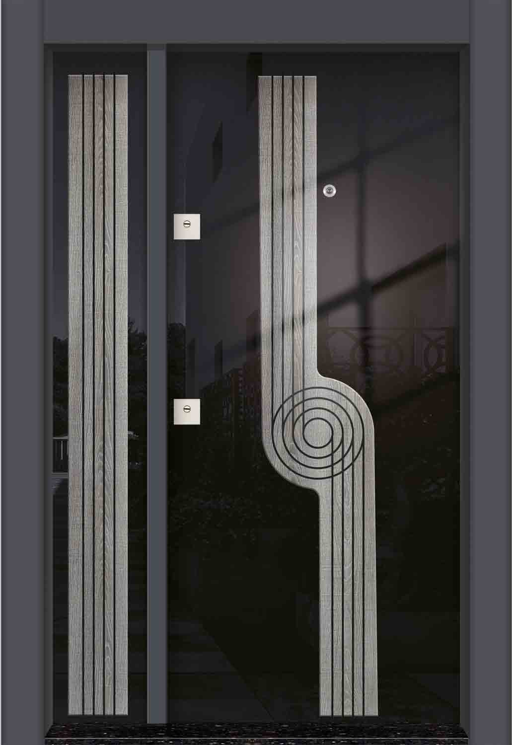 Black Steel Door Laser