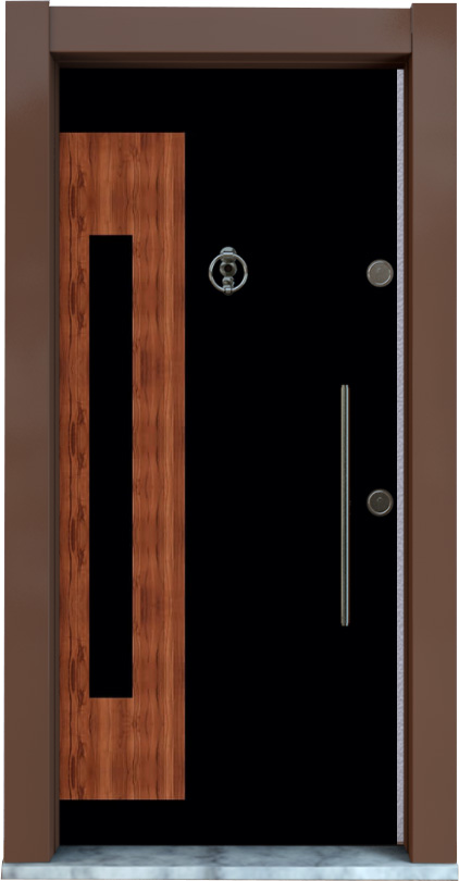 Black Steel Door Model