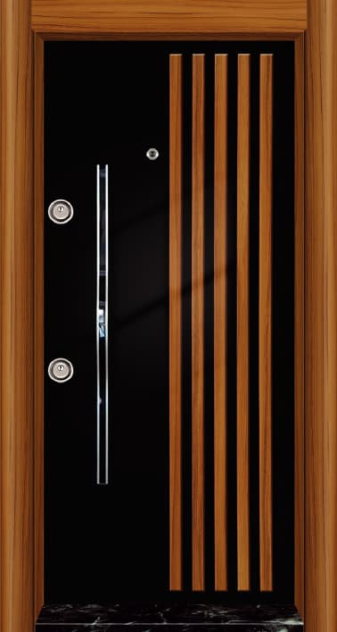 Black Steel Door Pvc