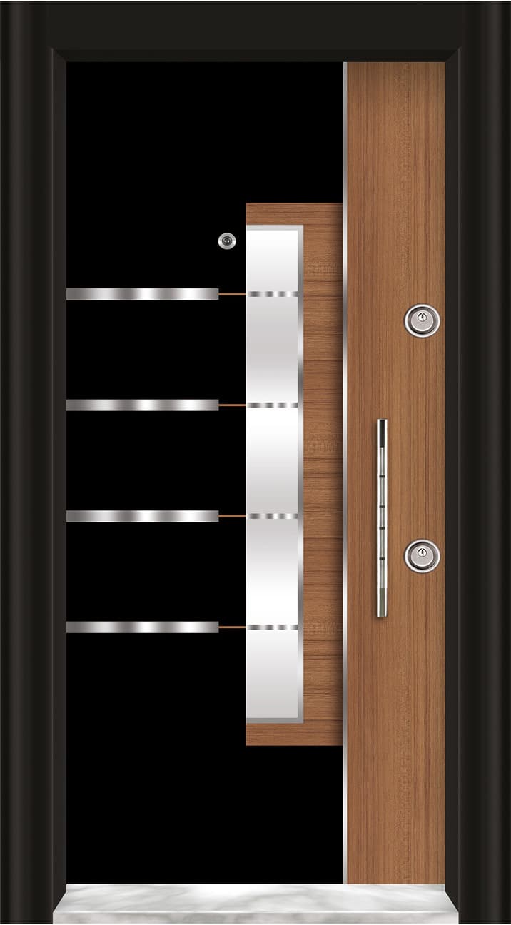 Black Color Exterior Door Model