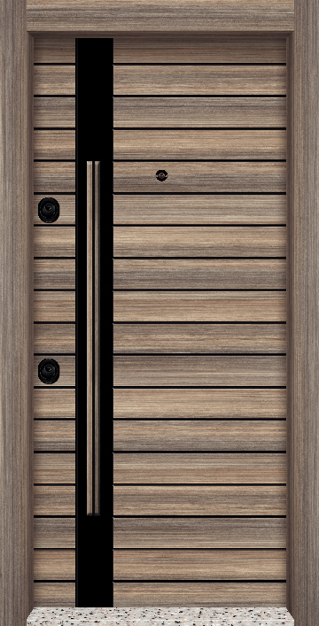 نموذج باب فولاذي مزدوج اللون