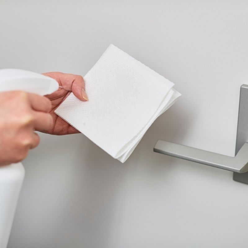 cleaning white doors safely