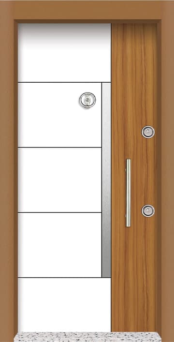 Brango Steel Door - White Exterior Door