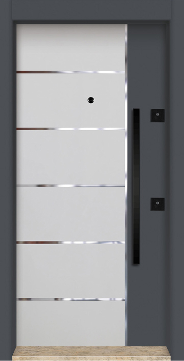 Brango Steel Door - Exterior Climate Chromed Rain Resistant Composite Steel Door